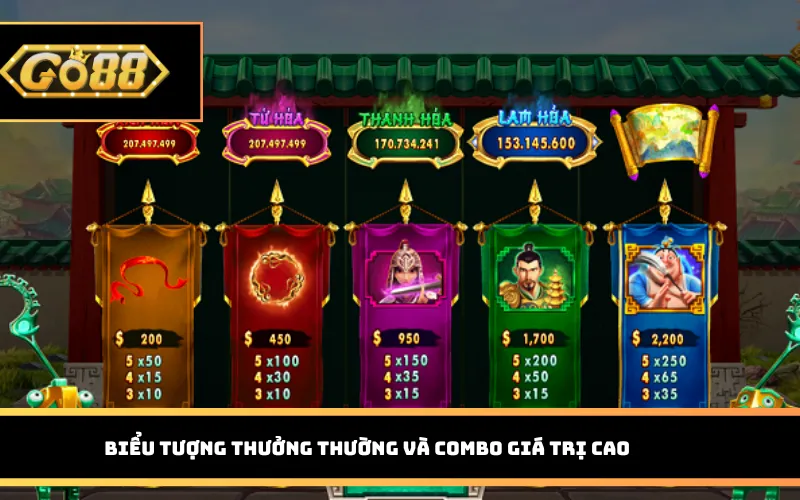 Biểu tượng thưởng thường và combo giá trị cao